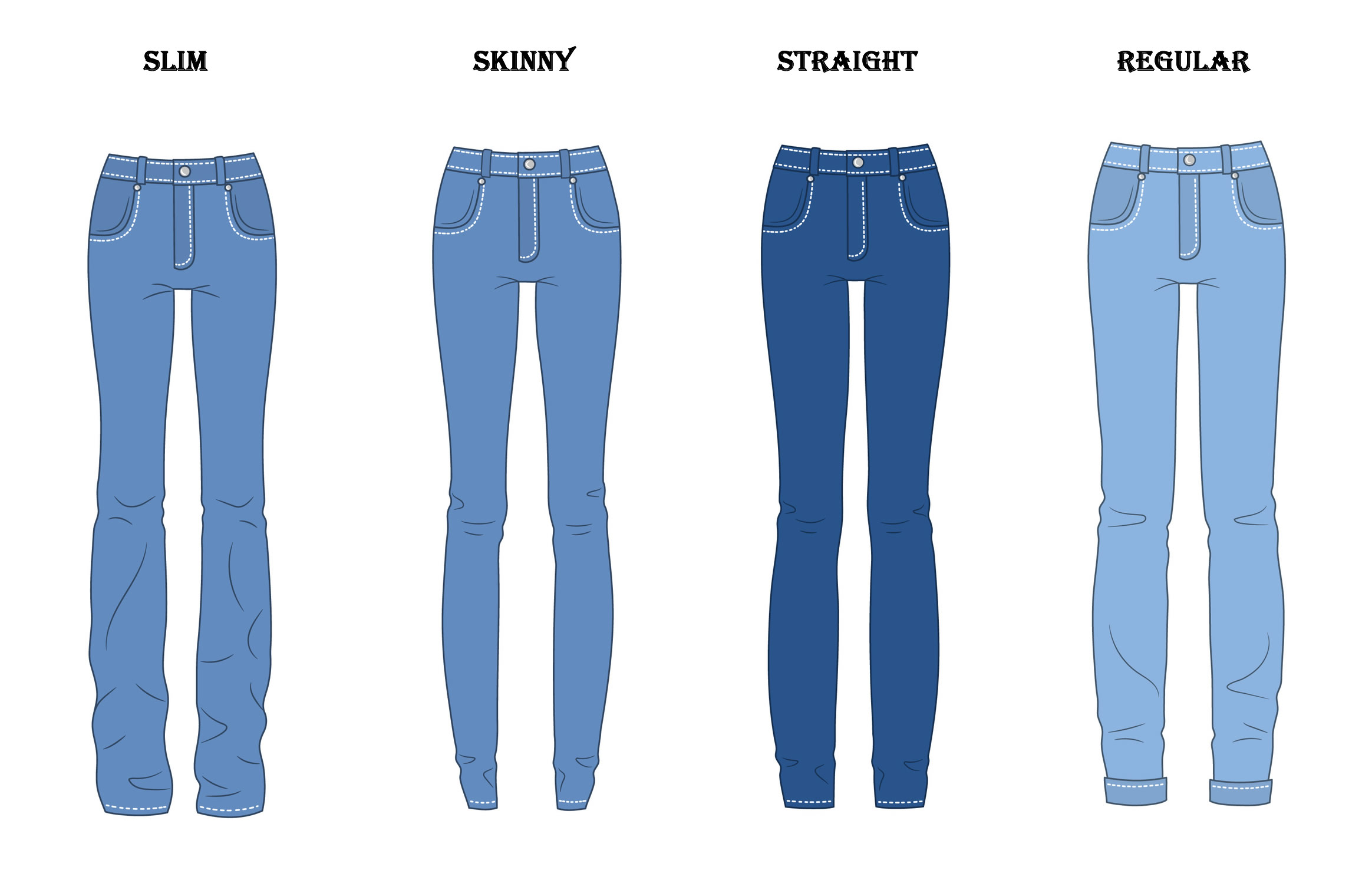 Jeans: Slim, Skinny, Straight ou Regular - Conceito e o que é